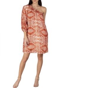 P. Cill One Shoulder Shift Dress